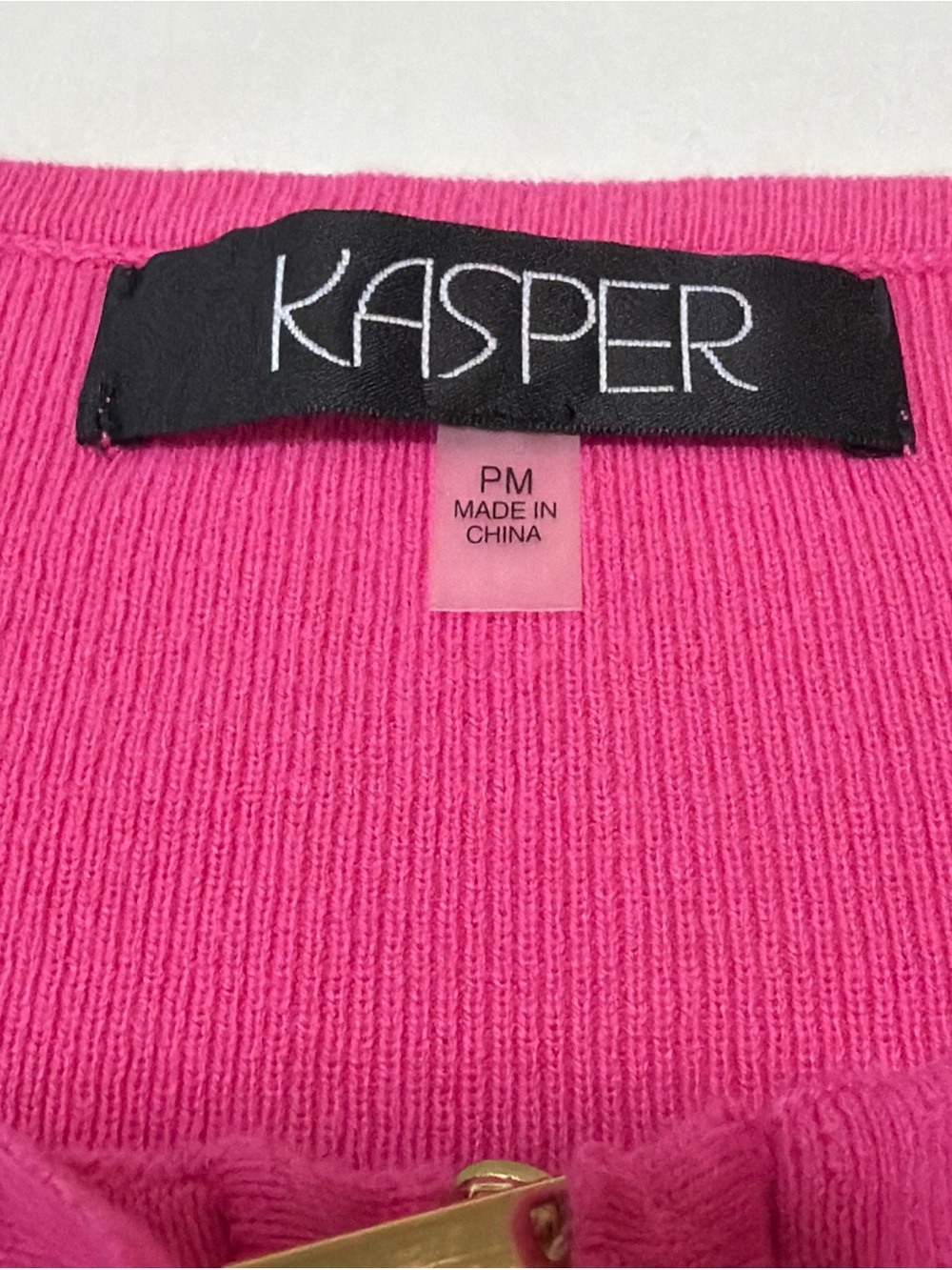 Kasper Hot Pink Ruffle Zip-Front Cardigan - Picture 8 of 10